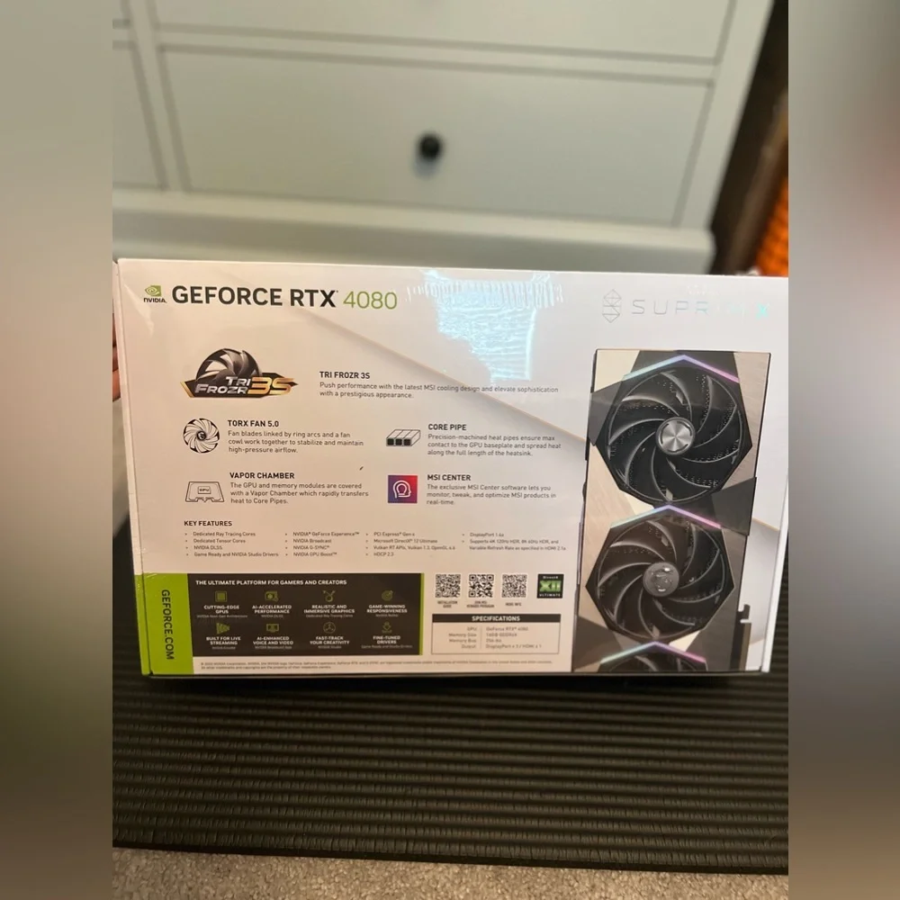 RTX nvidia 4080 (SUPRIM X) 16gb graphic card
